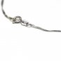 10K SOLID WHITE GOLD & DIAMOND PAVE RIBBON DROP PENDANT & 18" NECKLACE ~STUNNING