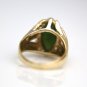 VINTAGE HANDMADE 10K SOLID YELLOW GOLD & 15X8MM JADE MARQUISE CABOSHON RING