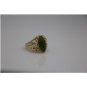 VINTAGE HANDMADE 10K SOLID YELLOW GOLD & 15X8MM JADE MARQUISE CABOSHON RING