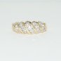14k SOLID YELLOW GOLD ROUND DIAMOND SWIRL ANNIVERSARY / COCKTAIL BAND RING ~ NEW