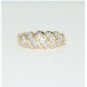 14k SOLID YELLOW GOLD ROUND DIAMOND SWIRL ANNIVERSARY / COCKTAIL BAND RING ~ NEW