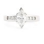 14K WHITE GOLD MARQUISE CUT DIAMOND ENGAGEMENT RING 1.14 TCW ~ F/SI2 ~ FREE S&H