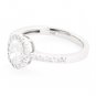 STUNNING 1.06 Ct GENUINE OVAL DIAMOND 14K WHITE GOLD HALO ENGAGEMENT RING D/SI1