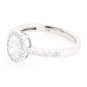 STUNNING 1.06 Ct GENUINE OVAL DIAMOND 14K WHITE GOLD HALO ENGAGEMENT RING D/SI1