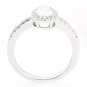 STUNNING 1.06 Ct GENUINE OVAL DIAMOND 14K WHITE GOLD HALO ENGAGEMENT RING D/SI1