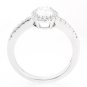 STUNNING 1.06 Ct GENUINE OVAL DIAMOND 14K WHITE GOLD HALO ENGAGEMENT RING D/SI1