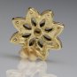 BEAUTIFUL 14K YELLOW GOLD SMOKEY TOPAZ CHOCOLATE DIAMONDS FLOWER ESTATE EARRINGS