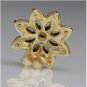 BEAUTIFUL 14K YELLOW GOLD SMOKEY TOPAZ CHOCOLATE DIAMONDS FLOWER ESTATE EARRINGS