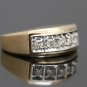 WIDE SOLID 14K YELLOW GOLD .50TW DIAMOND MENS WEDDING BAND RING SZ 12.5 ~ 5.5GR