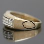 WIDE SOLID 14K YELLOW GOLD .50TW DIAMOND MENS WEDDING BAND RING SZ 12.5 ~ 5.5GR