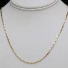 14K SOLID YELLOW GOLD BOX LINK ITALIAN CHAIN NECKLACE 1.5MM 18"+ 3.2GR ~FREE S&H