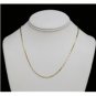 14K SOLID YELLOW GOLD BOX LINK ITALIAN CHAIN NECKLACE 1.5MM 18"+ 3.2GR ~FREE S&H