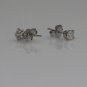 14K WHITE GOLD .60CT ROUND BRILLIANT SOLITAIRE DIAMOND STUD EARRINGS - STUNNING!