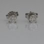 14K WHITE GOLD .60CT ROUND BRILLIANT SOLITAIRE DIAMOND STUD EARRINGS - STUNNING!