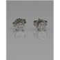 14K WHITE GOLD .60CT ROUND BRILLIANT SOLITAIRE DIAMOND STUD EARRINGS - STUNNING!