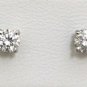 14K WHITE GOLD .60CT ROUND BRILLIANT SOLITAIRE DIAMOND STUD EARRINGS - STUNNING!