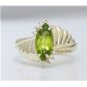 STUNNING 14K YELLOW GOLD 12x6MM MARQUISE PERIDOT & DIAMOND COCKTAIL RING ~2.08TW