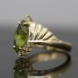 STUNNING 14K YELLOW GOLD 12x6MM MARQUISE PERIDOT & DIAMOND COCKTAIL RING ~2.08TW