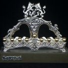 BEAUTIFUL SILVER PLATED HANUKKAH MENORAH JERUSALEM HANUKIA - NEW NEVER USED!