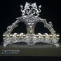 BEAUTIFUL SILVER PLATED HANUKKAH MENORAH JERUSALEM HANUKIA - NEW NEVER USED!