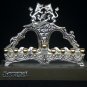 BEAUTIFUL SILVER PLATED HANUKKAH MENORAH JERUSALEM HANUKIA - NEW NEVER USED!