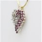 UNIQUE & BEAUTIFUL 14K SOLID GOLD .65 TCW DIAMOND & RUBY HEART PENDANT ~FREE S&H
