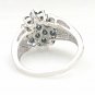 PRETTY 14K SOLID WHITE GOLD 0.63TCW COLOR TREATED ROUND DIAMOND RING ~ FREE S&H