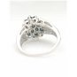 PRETTY 14K SOLID WHITE GOLD 0.63TCW COLOR TREATED ROUND DIAMOND RING ~ FREE S&H