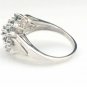 PRETTY 14K SOLID WHITE GOLD 0.63TCW COLOR TREATED ROUND DIAMOND RING ~ FREE S&H