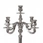 MAGNIFICENT 925 STERLING SILVER REPOUSSE 5 BRANCH CANDELABRA TOPAZIO PORTUGUESE