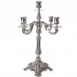 MAGNIFICENT 925 STERLING SILVER REPOUSSE 5 BRANCH CANDELABRA TOPAZIO PORTUGUESE