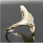 ESTATE 14K SOLID YELLOW GOLD & DIAMOND WIDE CLUSTER COCKTAIL RING ~ FREE S&H