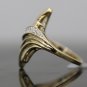 ESTATE 14K SOLID YELLOW GOLD & DIAMOND WIDE CLUSTER COCKTAIL RING ~ FREE S&H