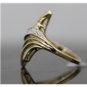ESTATE 14K SOLID YELLOW GOLD & DIAMOND WIDE CLUSTER COCKTAIL RING ~ FREE S&H