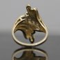 ESTATE 14K SOLID YELLOW GOLD & DIAMOND WIDE CLUSTER COCKTAIL RING ~ FREE S&H