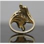 ESTATE 14K SOLID YELLOW GOLD & DIAMOND WIDE CLUSTER COCKTAIL RING ~ FREE S&H