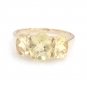 STUNNING 14K SOLID YELLOW GOLD & THREE OVAL CUT YELLOW CITRINE GEMSTONES ~SIZE 8