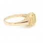 STUNNING 14K SOLID YELLOW GOLD & THREE OVAL CUT YELLOW CITRINE GEMSTONES ~SIZE 8
