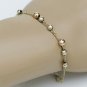 14K SOLID YELLOW GOLD & MULTI COLORED DIAMOND CUT BALL / BEADS BRACELET ~ UNIQUE