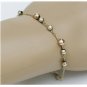 14K SOLID YELLOW GOLD & MULTI COLORED DIAMOND CUT BALL / BEADS BRACELET ~ UNIQUE