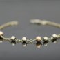 14K SOLID YELLOW GOLD & MULTI COLORED DIAMOND CUT BALL / BEADS BRACELET ~ UNIQUE
