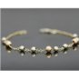14K SOLID YELLOW GOLD & MULTI COLORED DIAMOND CUT BALL / BEADS BRACELET ~ UNIQUE