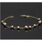 14K SOLID YELLOW GOLD & MULTI COLORED DIAMOND CUT BALL / BEADS BRACELET ~ UNIQUE
