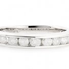 BEAUTIFUL 10K WHITE GOLD 1.25 TCW ROUND DIAMOND ETERNITY BAND RING ~ H/I2