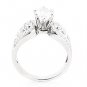 14K WHITE GOLD 1.43 TCW GENUINE OVAL CUT DIAMOND VINTAGE STYLE ENGAGEMENT RING