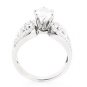 14K WHITE GOLD 1.43 TCW GENUINE OVAL CUT DIAMOND VINTAGE STYLE ENGAGEMENT RING