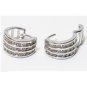 NEW - 14K WHITE GOLD 0.70 TCW HUGGIE DIAMOND EARRINGS - RETAIL $2395 - FREE S&H