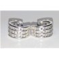 NEW - 14K WHITE GOLD 0.70 TCW HUGGIE DIAMOND EARRINGS - RETAIL $2395 - FREE S&H