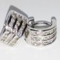 NEW - 14K WHITE GOLD 0.70 TCW HUGGIE DIAMOND EARRINGS - RETAIL $2395 - FREE S&H
