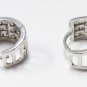 NEW - 14K WHITE GOLD 0.70 TCW HUGGIE DIAMOND EARRINGS - RETAIL $2395 - FREE S&H
